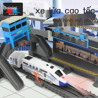 Đồ chơi xe lửa đường ray trẻ em mô hình sắt