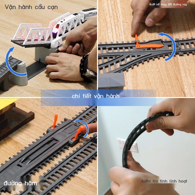 Đồ chơi xe lửa đường ray trẻ em mô hình sắt
