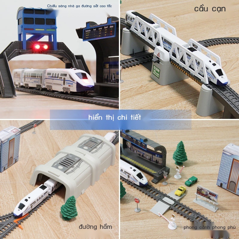 Đồ chơi xe lửa đường ray trẻ em mô hình sắt