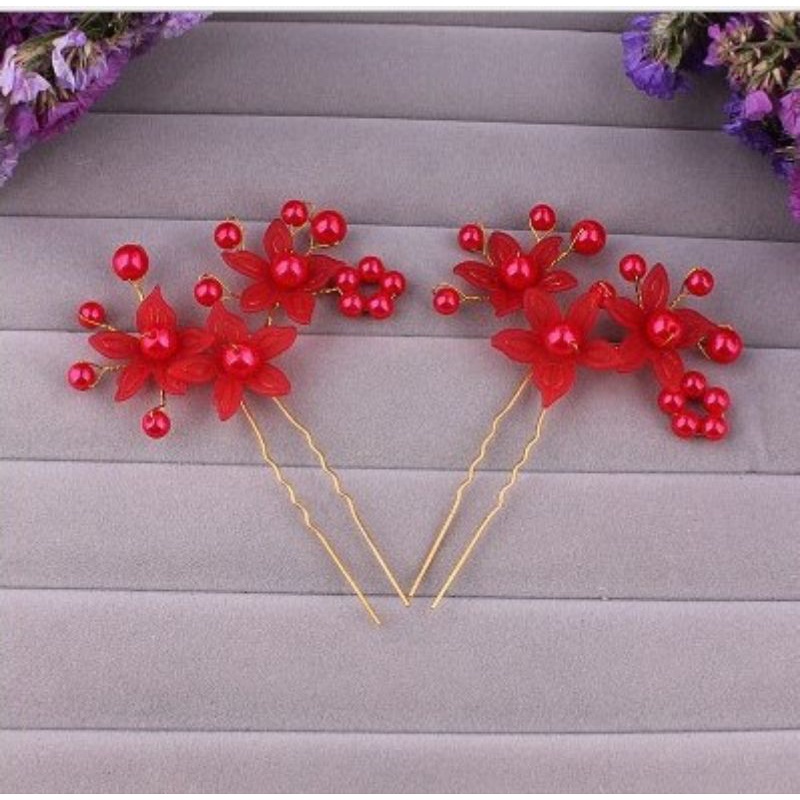 Trâm hoa hạt trai cài tóc dễ thương