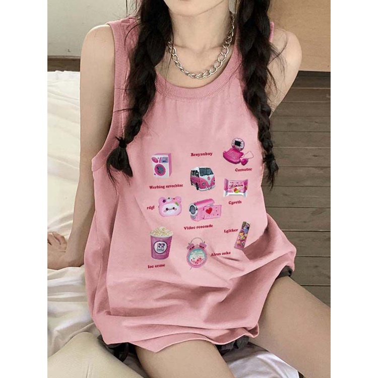 Áo thun JSC không tay ngọt ngào dễ thương phong cách Pháp thời trang mùa hè cho nữ