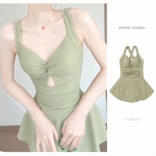 Đồ Bơi Một Mảnh Màu Xanh Bơ Tươi Mới Nhỏ Nhắn Ôm Dáng Thời Trang Mùa Xuân Thần Tiên Cho Nữ conse