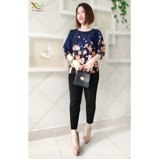 Áo Lụa Mango Cao Cấp Họa Tiết Hoa In 3D Sang Trọng