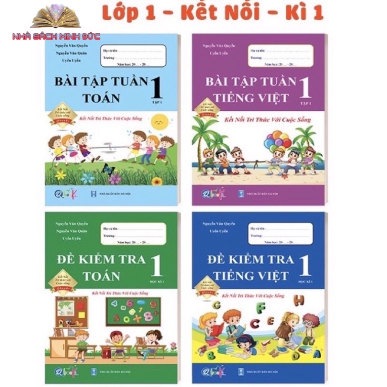 Sách - Bài Tập Tuần và Đề Kiểm Tra lớp 1 - Toán và Tiếng Việt học kì 1 - Kết nối tri thức với cuộc sống NK Book