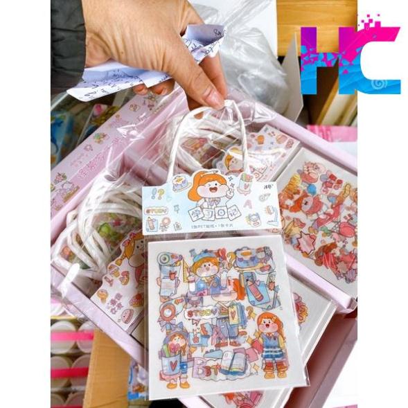Tập dán sticker nhựa víp hình túi xách - hang_chuan