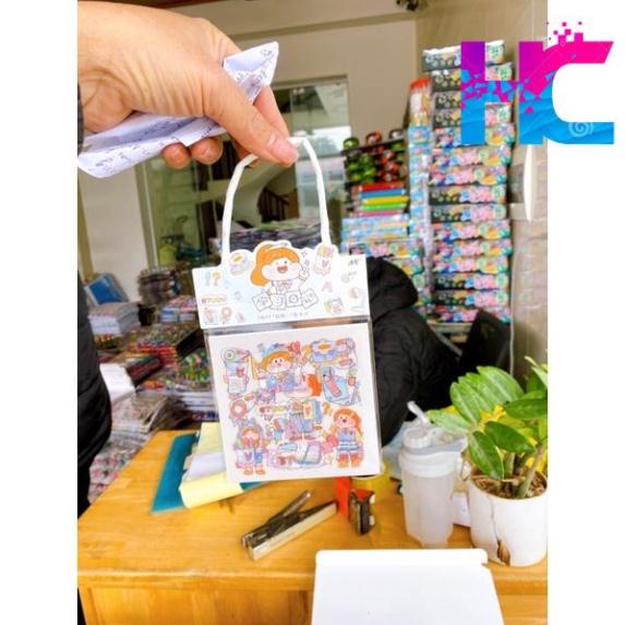 Tập dán sticker nhựa víp hình túi xách - hang_chuan