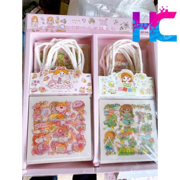 Tập dán sticker nhựa víp hình túi xách - hang_chuan
