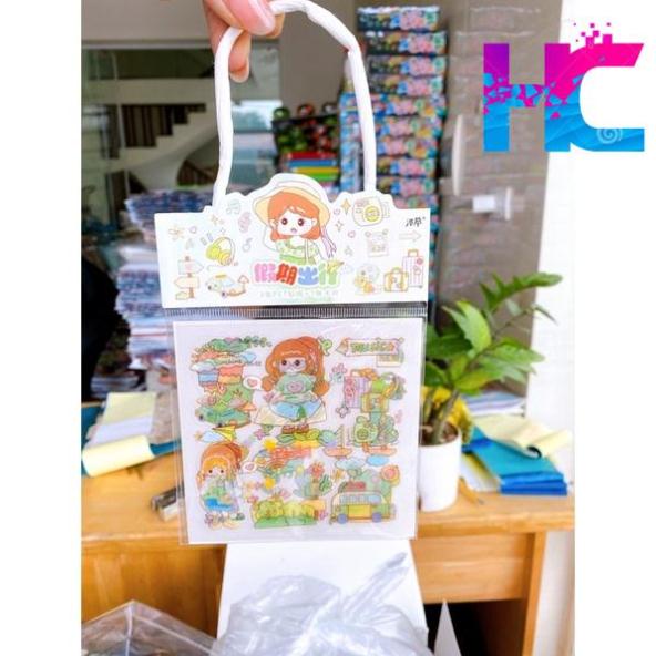 Tập dán sticker nhựa víp hình túi xách - hang_chuan