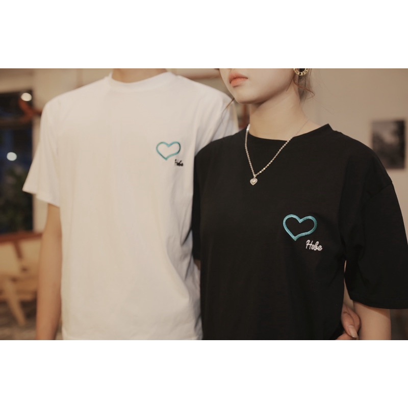 Áo đôi-áo phông Unisex Nam Nữ Local Brand Hebe- Áo thun Nam Nữ cotton 100% co dãn 4 chiều thấm hút mồ hôi tốt