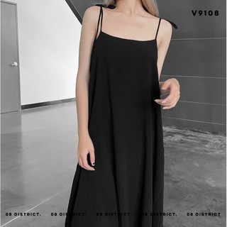 Váy hai dây vải gân (V9108)