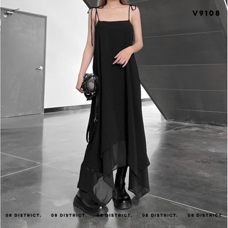 Váy hai dây vải gân (V9108)