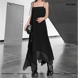 Váy hai dây vải gân (V9108)