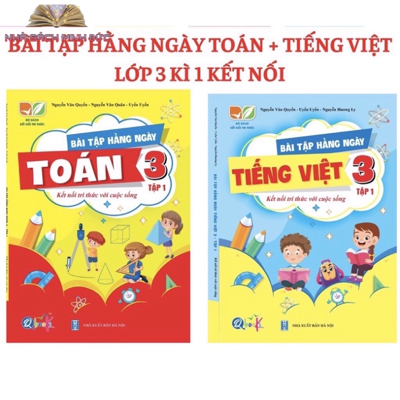 Sách - Combo 2 cuốn Bộ Bài Tập Hằng Ngày Toán Và Tiếng Việt Tập 1 - Lớp 3 - Kết Nối Tri Thức(2 cuốn) NK Book