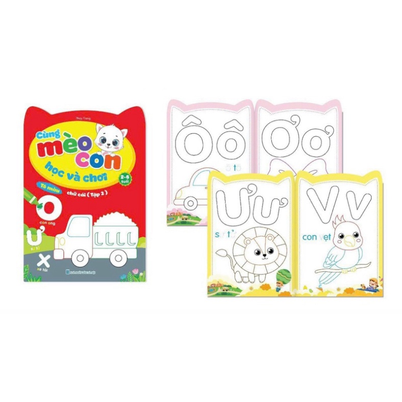 Sách - Tô Màu Cùng Mèo Con Học Và Chơi  NK Book