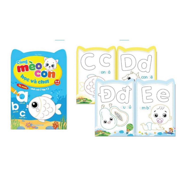 Sách - Tô Màu Cùng Mèo Con Học Và Chơi  NK Book