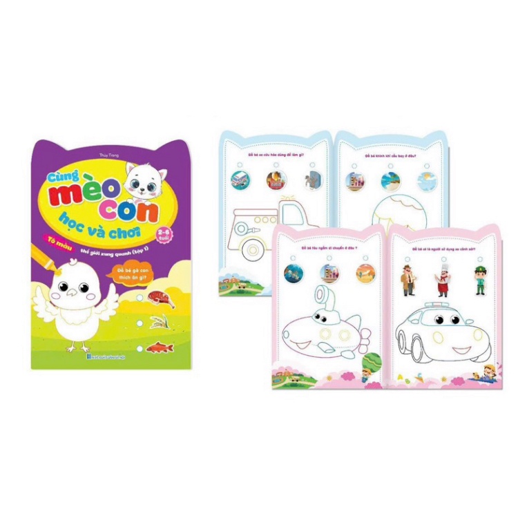Sách - Tô Màu Cùng Mèo Con Học Và Chơi  NK Book