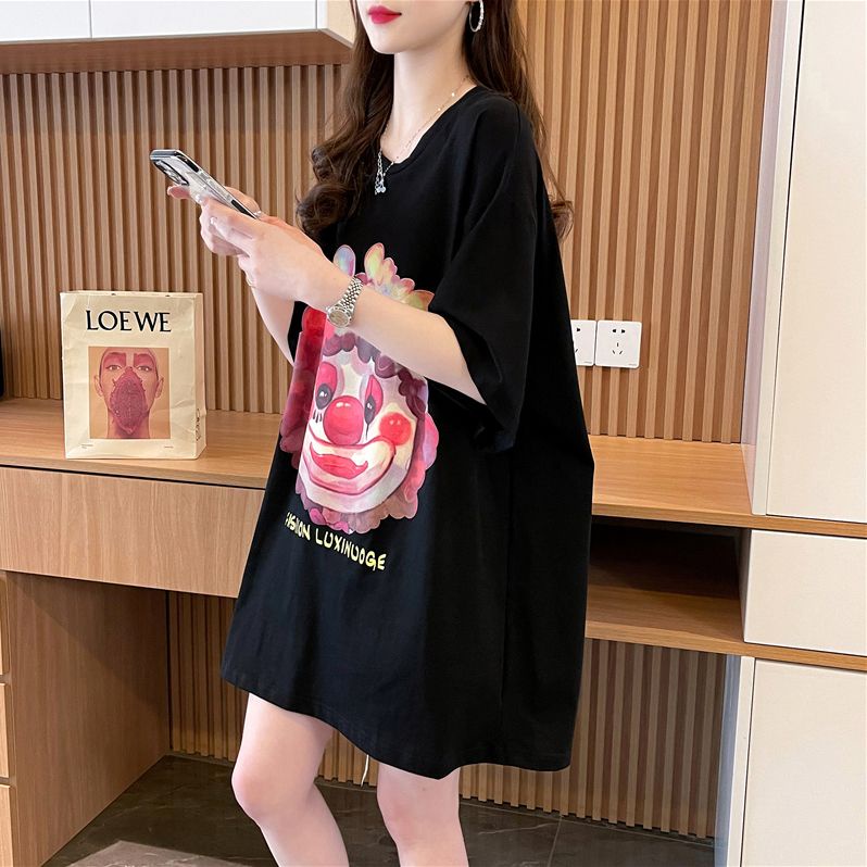 Áo Thun Tay Ngắn Dáng Rộng In Họa Tiết Graffiti Độc Đáo Cỡ Lớn Thời Trang Trẻ Trung