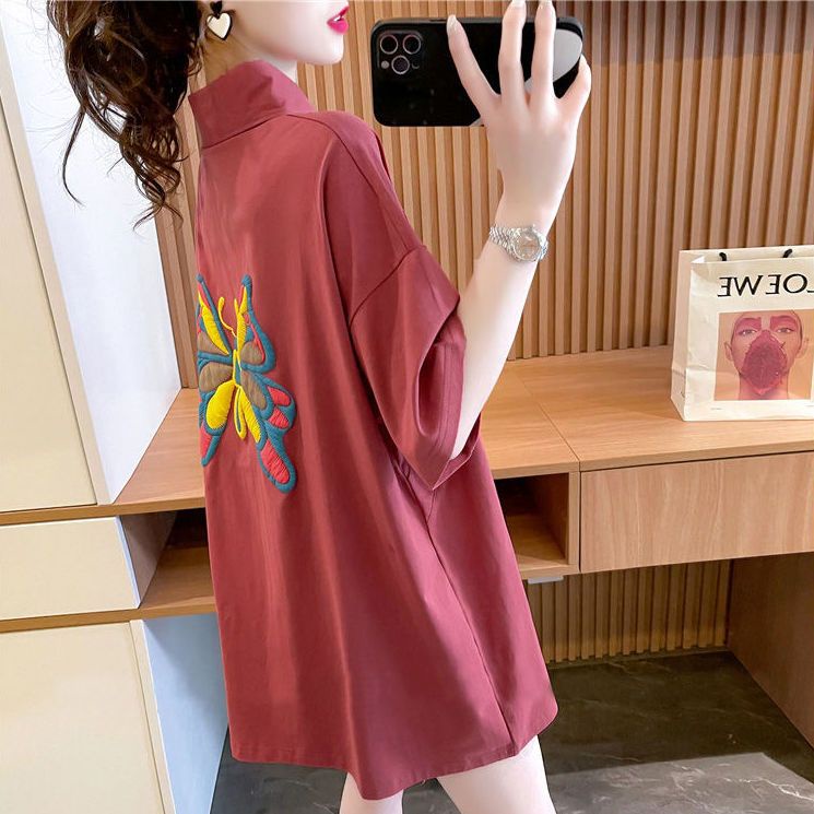 Áo Thun POLO Tay Ngắn Dáng Rộng In Họa Tiết Thời Trang Mùa Hè Phong Cách Hàn Quốc Cho Nữ