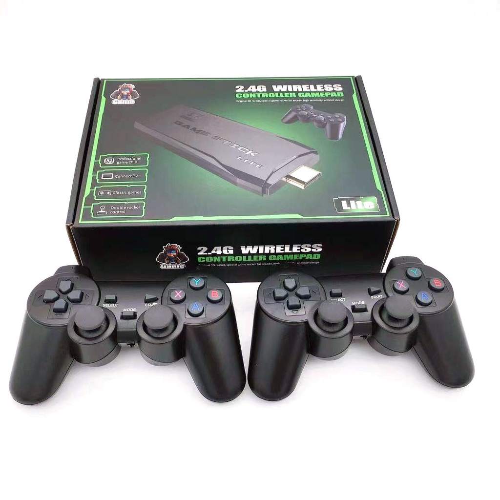 Mới Không Dây Độ Nét Cao U Kho Báu Tay Cầm Chơi Game M8 HDMI Nhà Tay Cầm Chơi Game Game Stick PS1 Arcade Đính Đá Hộp Ma