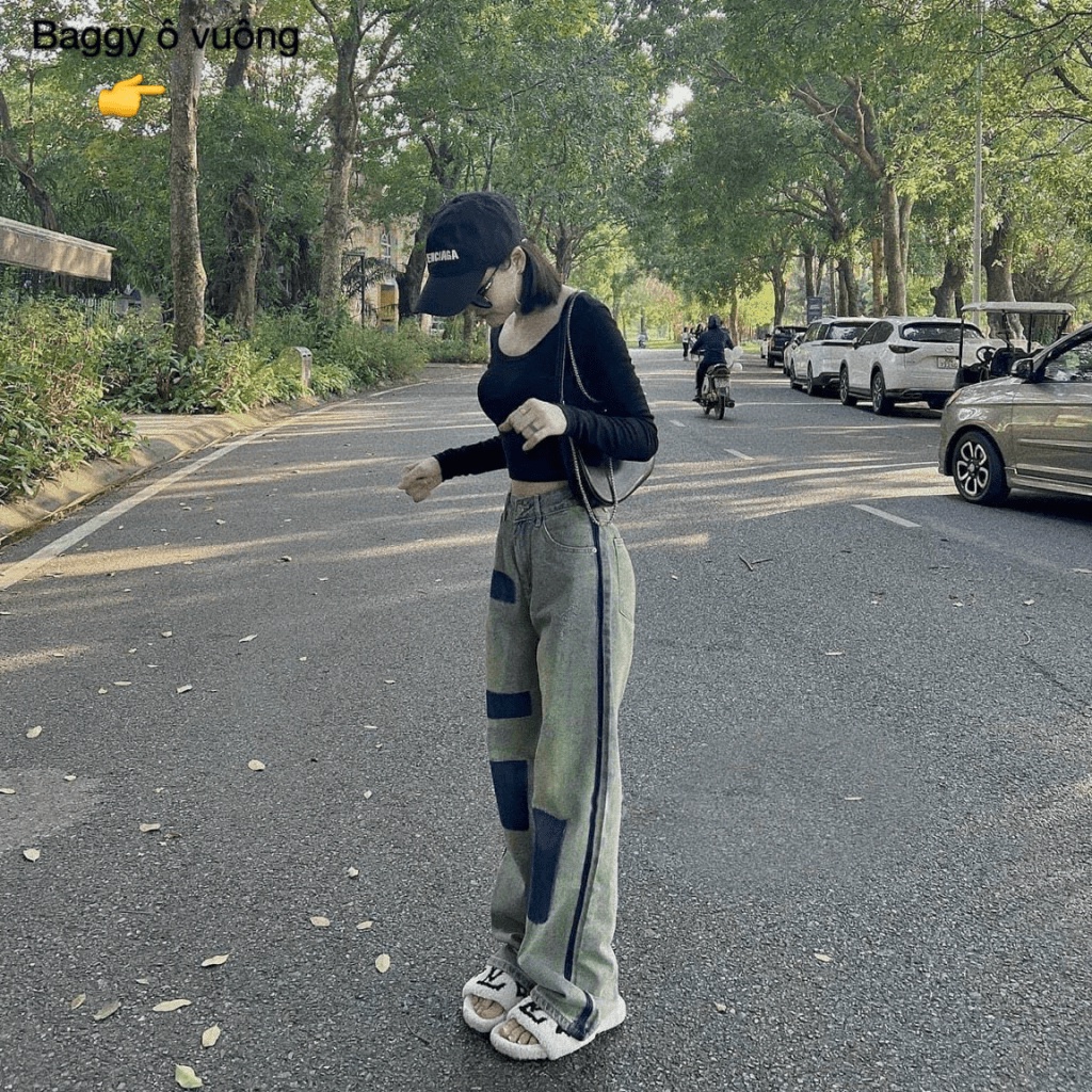 (HCM) QUẦN BAGGY SUÔNG Ô VUÔNG THỜI TRANG FORM RỘNG , QUẦN  TÔN DÁNG SANG CHẢNH , ĐI CHƠI - SIÊU HOT (TN) THỜI TRANG KME
