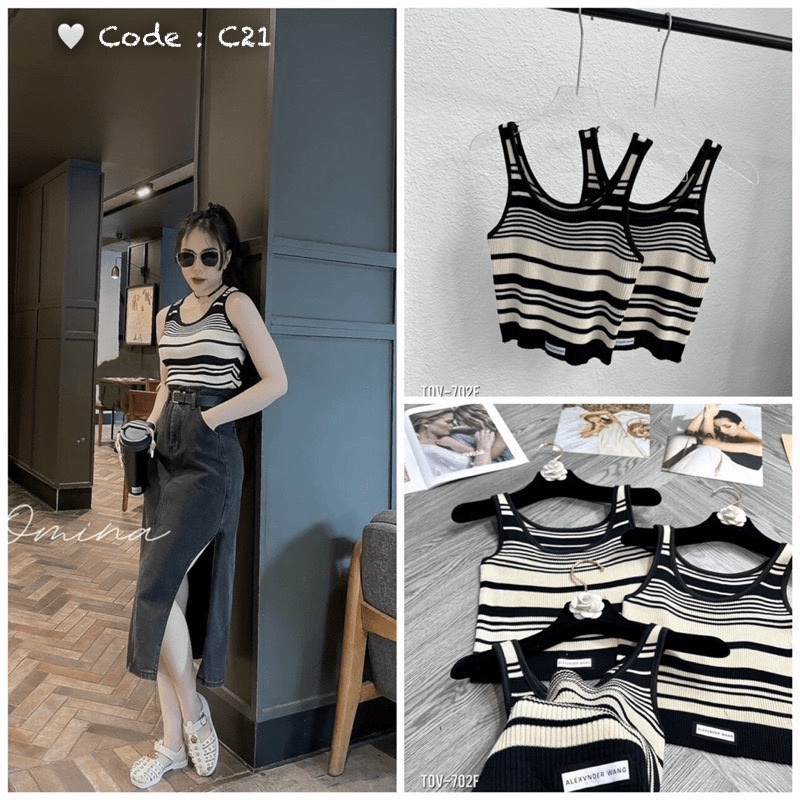 (HCM) ÁO LEN DÂY SỌC - HÀNG QC SIÊU XINH SIÊU XỊN XÒ - TÔN DÁNG SANG CHẢNH , ĐI CHƠI CHO CÁC CHỊ EM (TN) THỜI TRANG KME