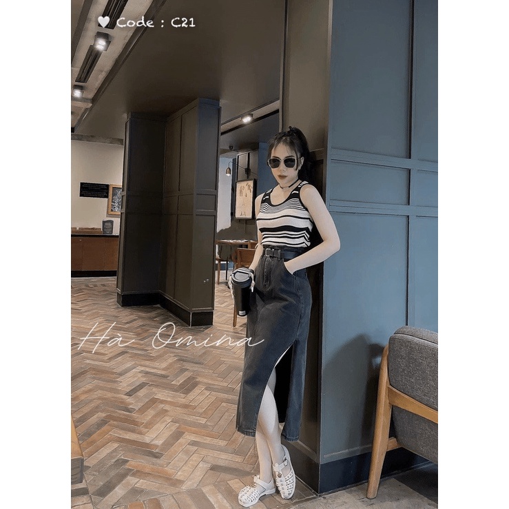 (HCM) ÁO LEN DÂY SỌC - HÀNG QC SIÊU XINH SIÊU XỊN XÒ - TÔN DÁNG SANG CHẢNH , ĐI CHƠI CHO CÁC CHỊ EM (TN) THỜI TRANG KME