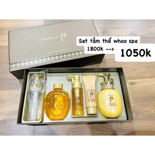 Sữa tắm và dưỡng thể whoo tách set