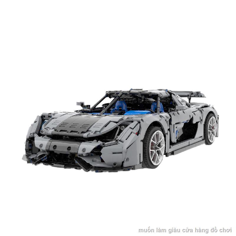 Tương thích với Lego khối xây dựng Vương triều Koenigsegg đua khối xây dựng xe thể thao điều khiển từ xa lắp ráp đồ chơi