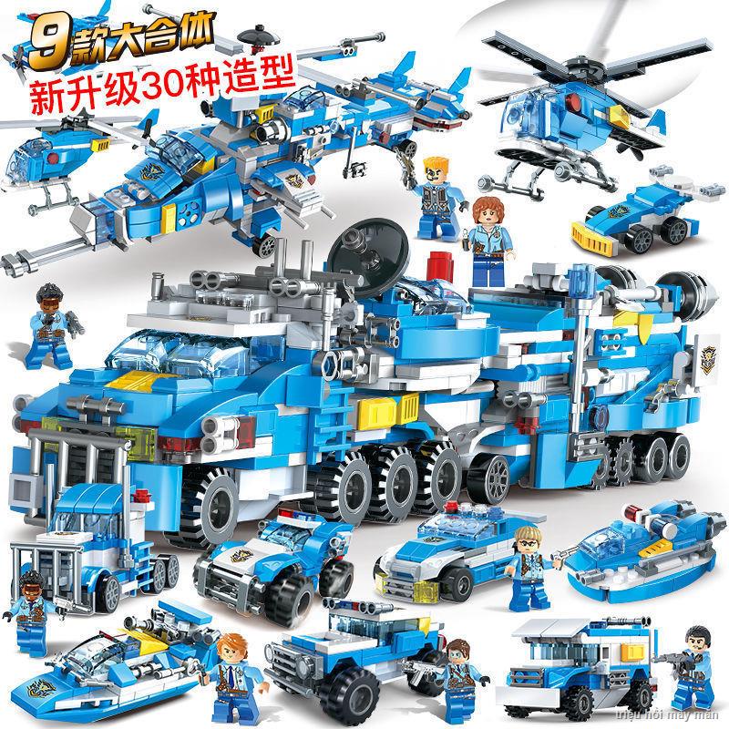 🎁Tương thích với các khối xây dựng Lego Phantom Ninja Lắp Ráp Leopard Tank Land War King Nam Xe Bọc Thép Đồ Chơi Giáo D
