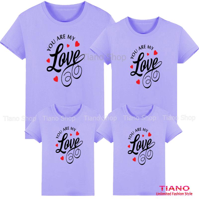 Áo Thun Tay Ngắn My Love AT-011 - Tiano - Áo Thun Nam - Áo Thun Nữ - Phù Hợp Mọi Vóc Dáng