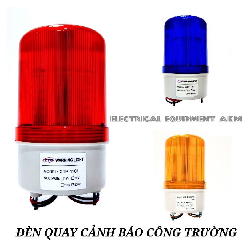 Đèn quay cảnh báo công trường loại có còi và không còi