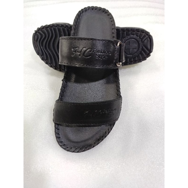 Dép Nam quai ngang da bò cao cấp Mã V43