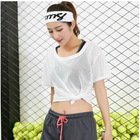 HÓT**Áo Lưới Croptop Tập Gym ,Yoga Mặc Đi Biển Sexy