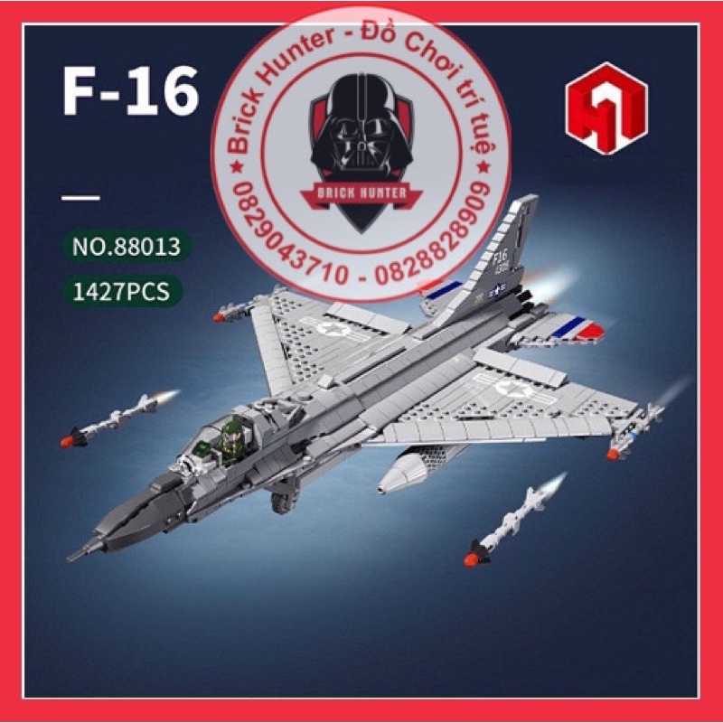 Juhang 88013 Us Army Aircraft Jet Fighter mô hình lắp ráp máy bay phản lực chiến đấu F-16 của không quân Mỹ