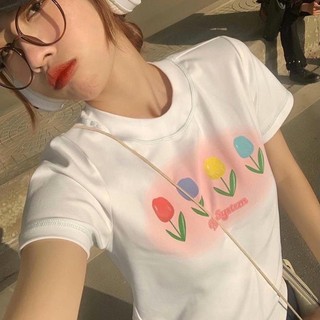Áo babytee hoa tulip cực xinh 2023 ao14