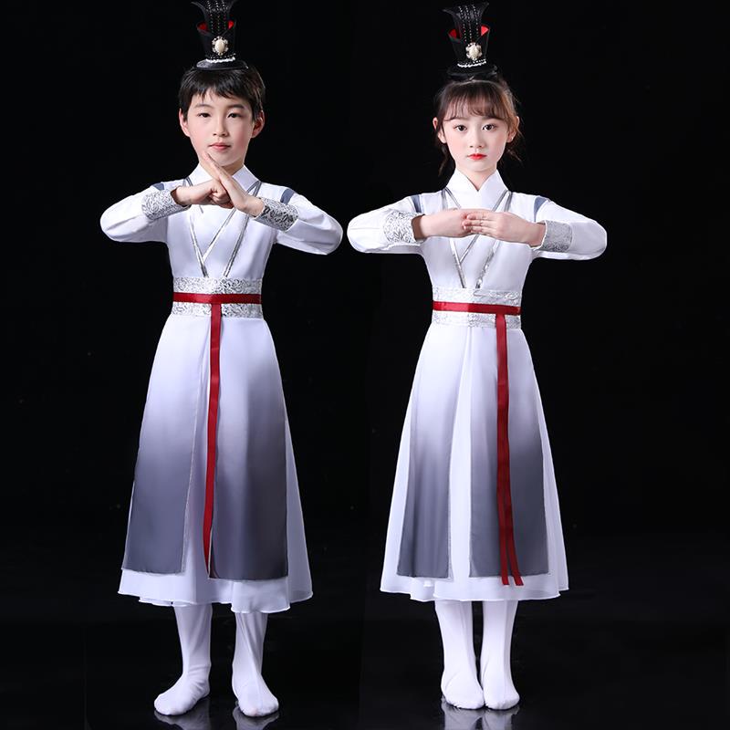 Trang phục biểu diễn của thanh thiếu niên và trẻ em đầy khát vọng Trang phục múa Hanfu của bé gái Trang phục bi