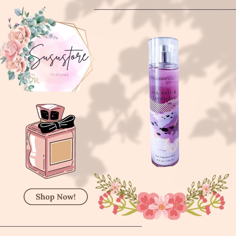 Xịt Thơm Toàn Thân Body Mist BBW - SEA SALT& LAVENDER