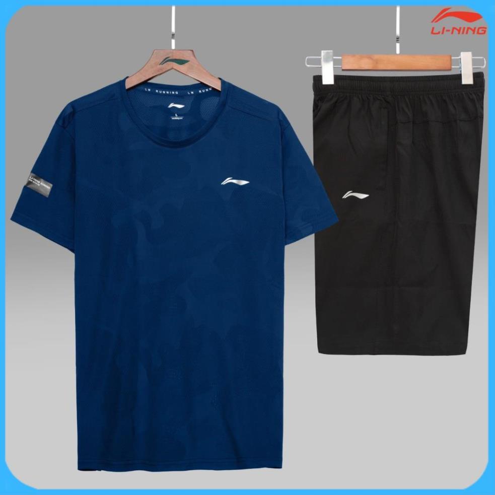 Bộ thể thao chạy bộ nam lining, bộ tập gym nam lining mẫu mới nhất năm nay chất thông hơi siêu mát | BigBuy360 - bigbuy360.vn