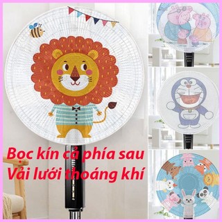 Lưới bọc quạt, màng bọc quạt, lưới chắn quạt trùm kín phía sau - Hình thú ngộ nghĩnh, sinh động, đảm bảo an toàn cho bé