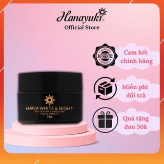 Kem dưỡng trắng da mặt hana white night, kem face dưỡng ẩm da mặt ban đêm hanayuki chính hãng 25g