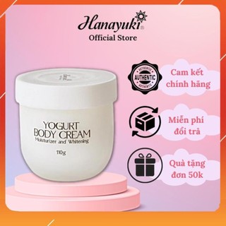 Kem Body Dưỡng Trắng Da Toàn Thân Yogurt Body Cream, Kem Body Sữa Chua Hanayuki Yogurt Body Cream Chính Hãng 110g