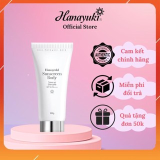 Kem Chống Nắng Hanayuki Sunscreen Body Nâng Tông Dưỡng Trắng, Chống Nắng Hanayuki Chính Hãng 100g