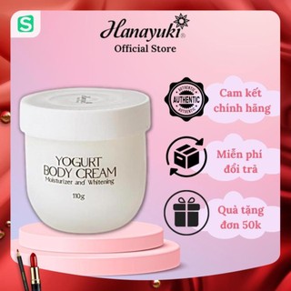 Kem Body Dưỡng Trắng Da Toàn Thân Yogurt Body Cream, Kem Body Sữa Chua Hanayuki Yogurt Body Cream Chính Hãng 110g