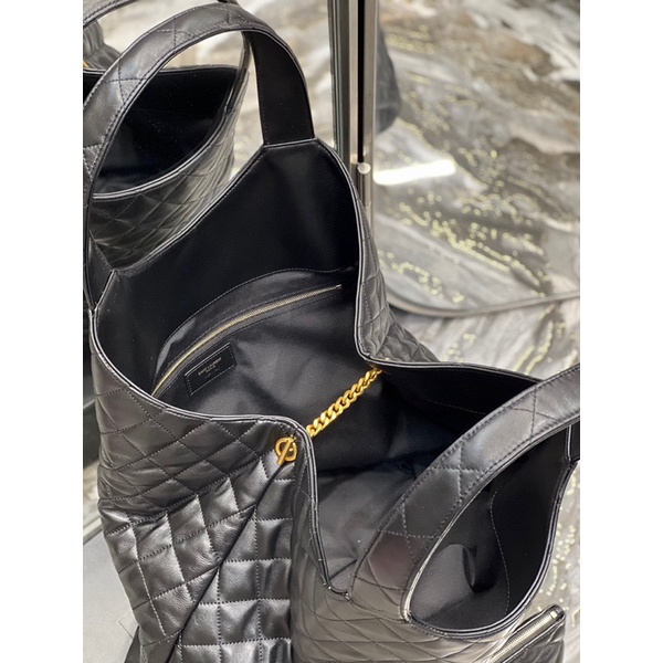 Túi xách ysl size 38/58 cm màu đen tag vàng, túi da thật rất đẹp full box