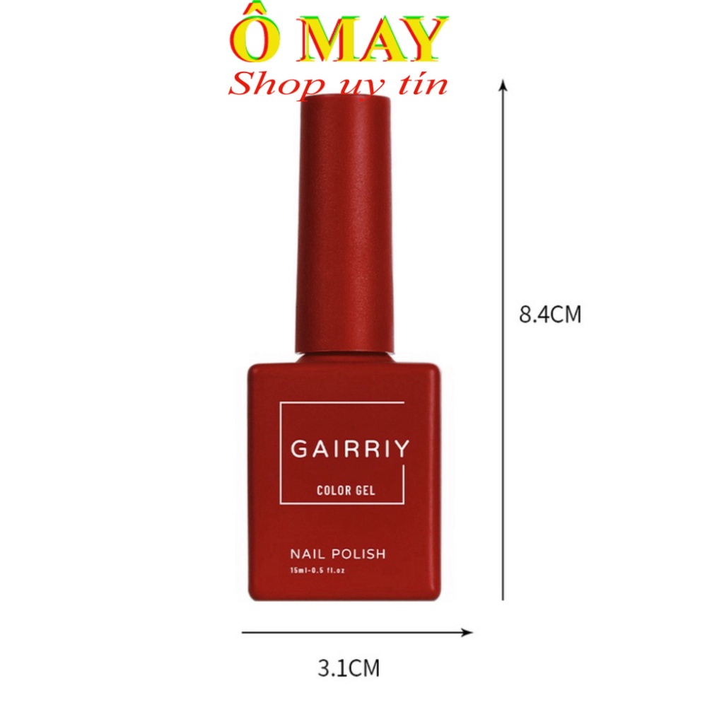 Sơn gel móng tay Hơ Đèn GAIRRIY chai15ml chăm sóc móng làm đẹp nail mi spa Shop Ô MAY OMAYVN