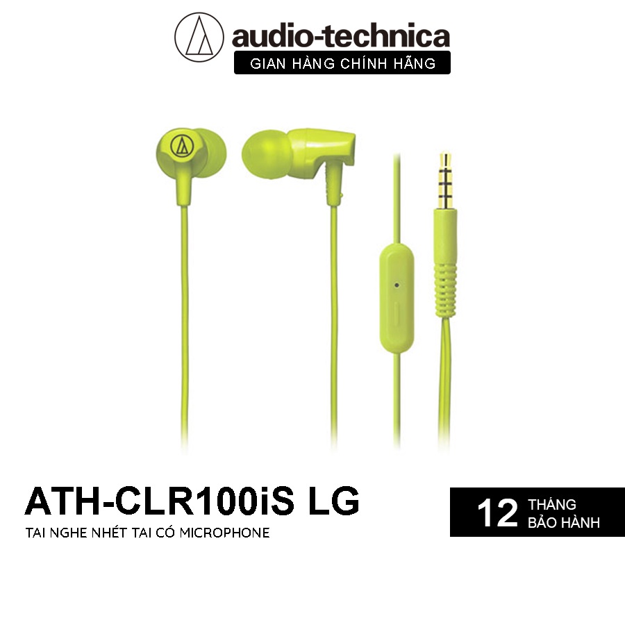 Tai Nghe Nhét Tai Audio Technica ATHCLR100iS Có Mic Và Control Hàng Chính Hãng