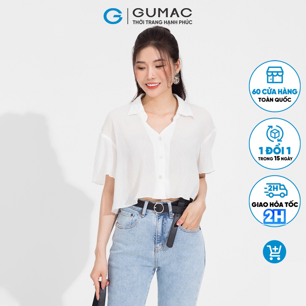 Áo kiểu dập ly GUMAC AD05016