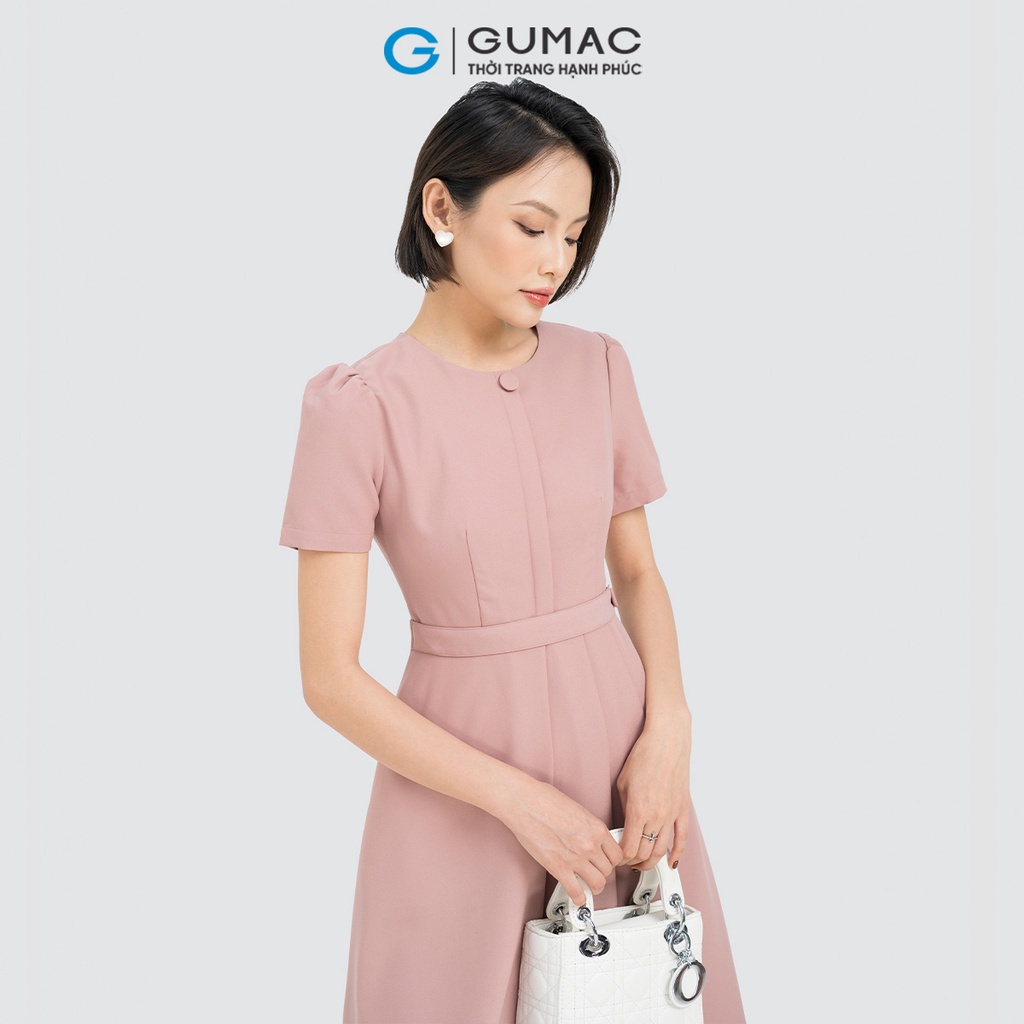 Đầm 2 nút eo GUMAC DD04027