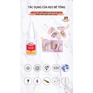 Keo waloc gắn đá, gắn móng waloc ( keo bê tông)