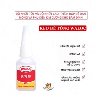 Keo waloc gắn đá, gắn móng waloc ( keo bê tông)